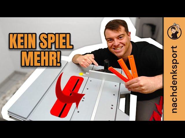 Bosch GTS 10 XC: Schiebetisch und Queranschlag OHNE Spiel!! | Nachdenksport