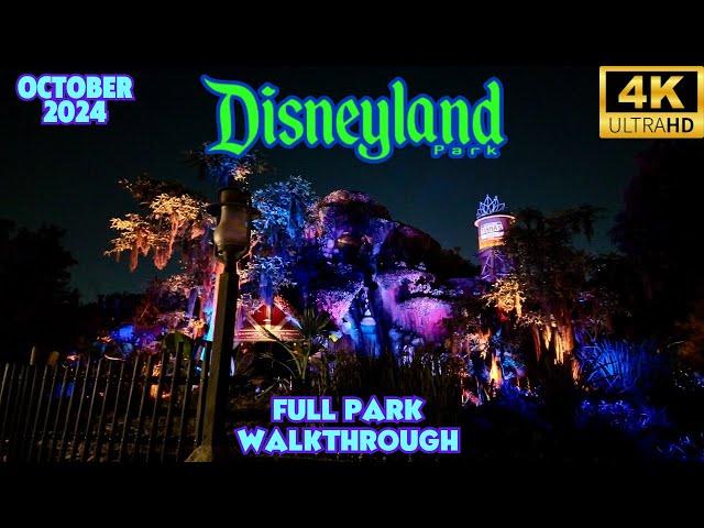 Disneyland Night Walkthrough- Full Park Halloween Season Walking Tour [4K POV]