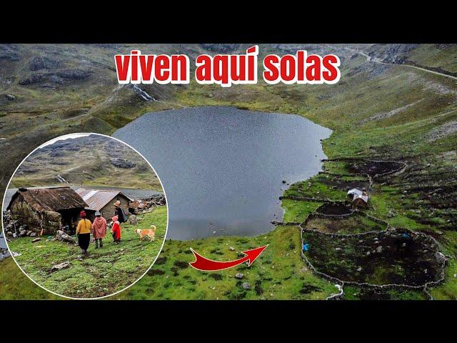 VIVE SÓLO una familia en un SOLITARIO PARAJE en los andes del Perú