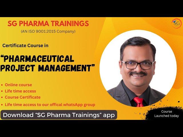 Pharmaceutical Project Management |  Demo Class I SG Pharma trainings