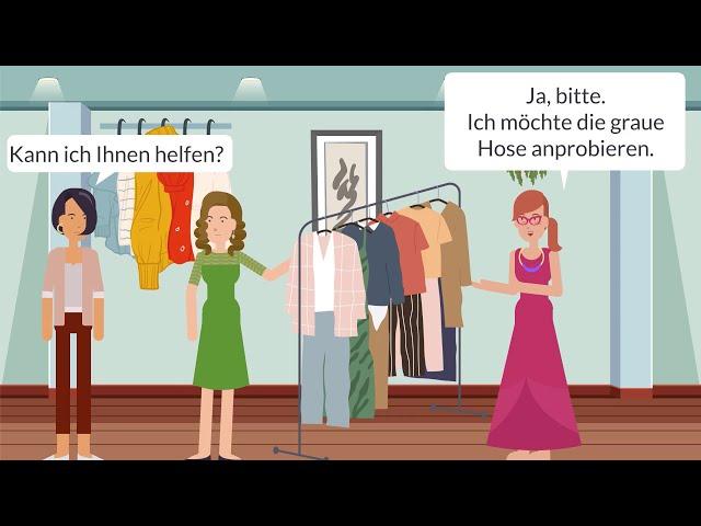 Kleidung kaufen - Dialoge A1/A2/B1 | Deutsch lernen