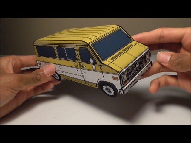 JCARWIL PAPERCRAFT 1977 Chevy G20 Beauville  (Building Paper Model Car)