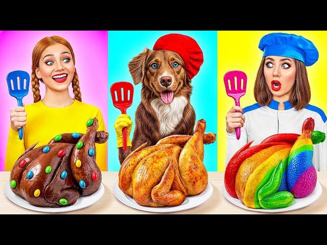 Me vs Grandma Cooking Challenge with Dog | Edible Battle by Multi DO Smile