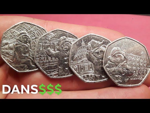 ALL 4 PADDINGTON BEAR 50p Coin VALUES + REVIEW