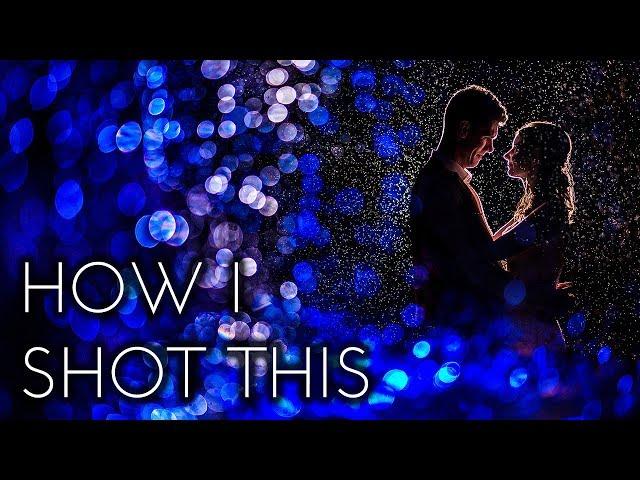 HOW I SHOT THIS | Off camera flash wedding portrait through a fountain