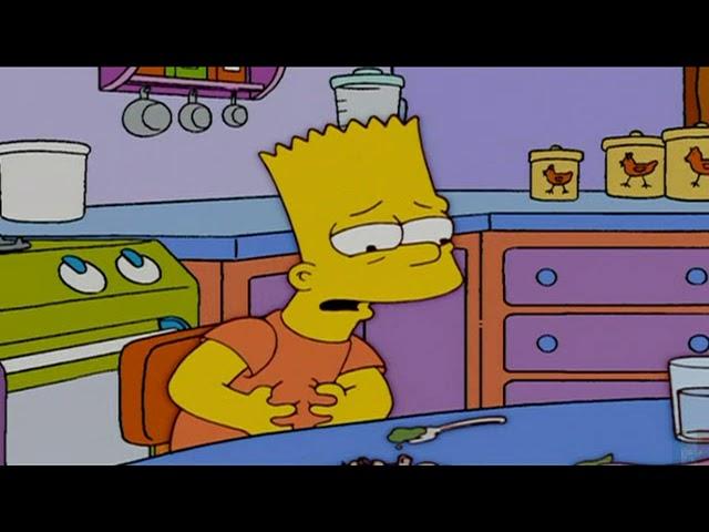 Les Simpson mangent des légumes