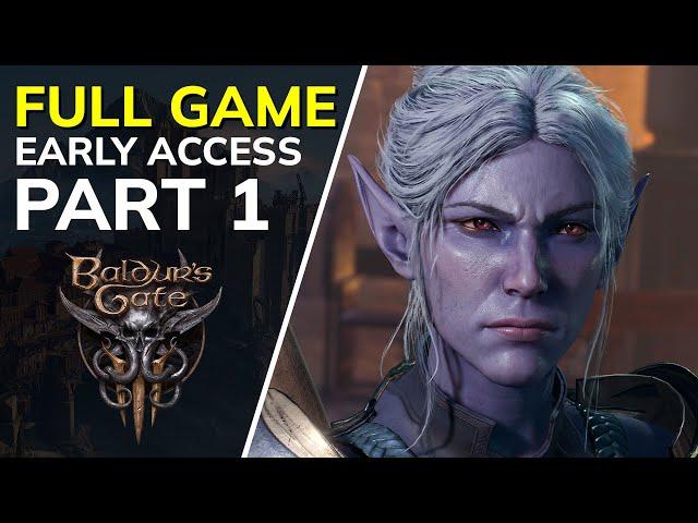 BALDURS GATE 3 Gameplay Walkthrough Part 1 FULL GAME (BG3 EA) 4K 60FPS