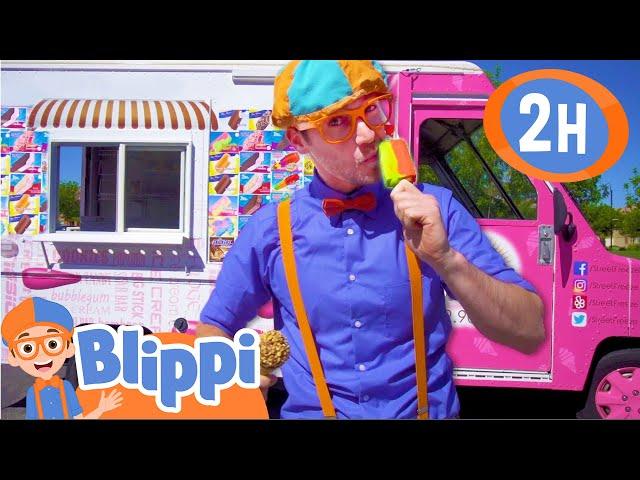 Blippi Explores an Ice Cream Truck | 2 HOURS OF BLIPPI FULL EPISODES | Blippi Toys