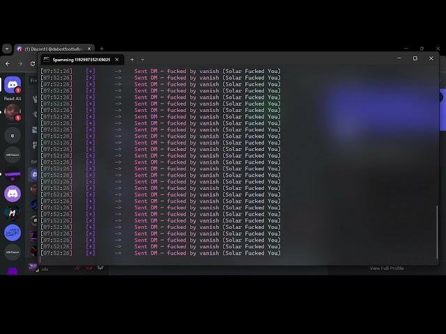Fastest discord dm flooder | Vanish Flooder | Free & Fast (OPEN SRC)