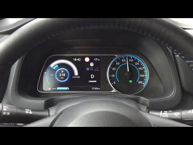 2018 Nissan Leaf acceleration 0-100 km/h 0-160 km/h top speed