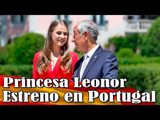 Princesa Leonor. hablando portugués en su primera visita oficial al extranjero