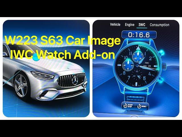 S63s AMG W223 and C63s AMG W206 Car Image and IWC Watch add on is available for coding