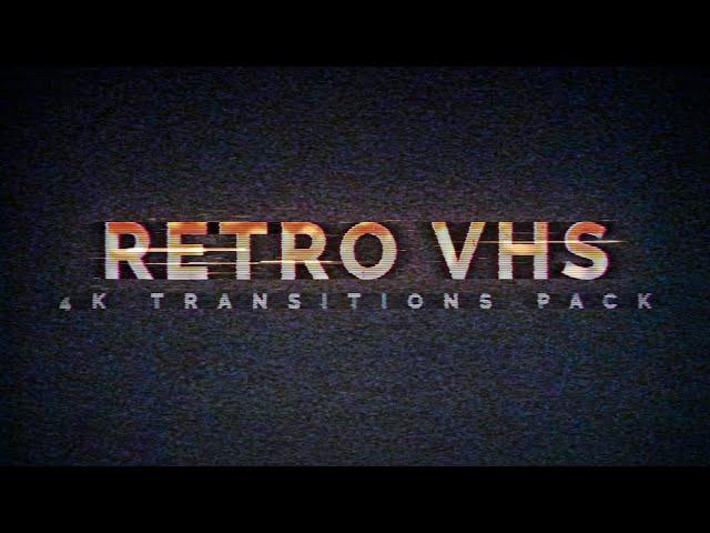 Retro VHS Transitions Glitch 5-Pack Video Overlays (4K)