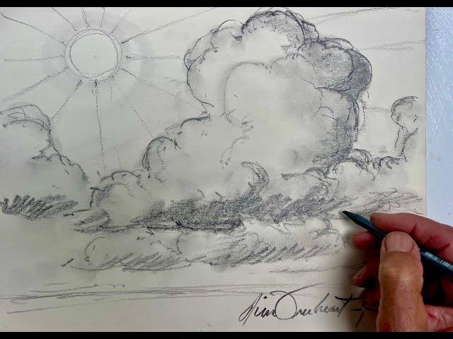 You Can Draw Clouds! Easy Graphite Sketching Lesson #art #drawing #clouds #pencildrawing #sketch #3d