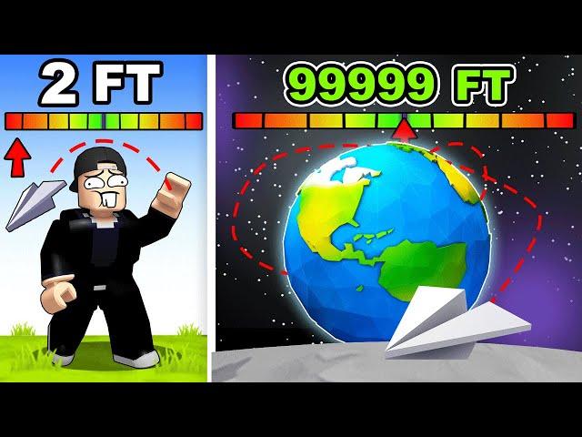 Flying Paper Airplanes 53,483,718 Feet in Roblox