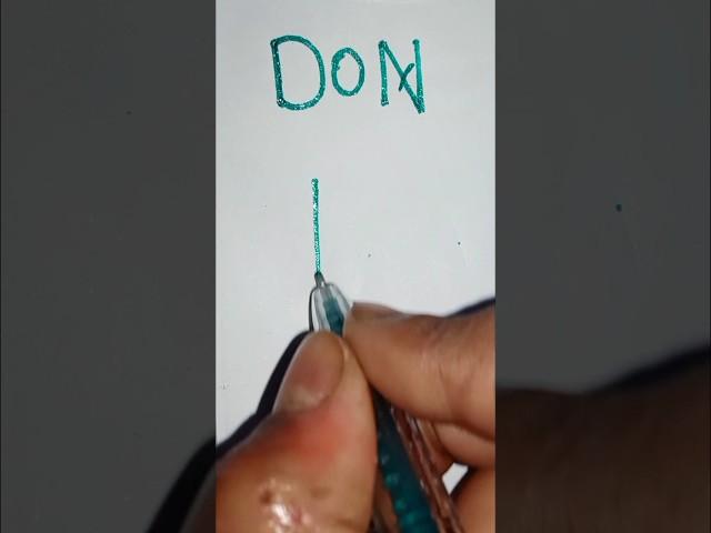 how to draw don name logo easy #shotrs #viralshorts #logo #don #name #art