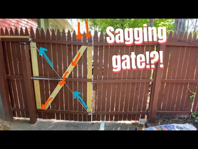 How to Fix and Lift Up a Sagging Gate DIY!