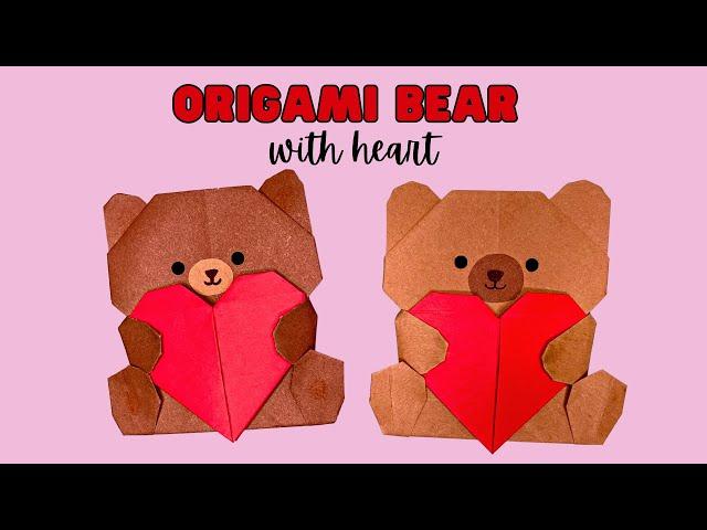 Origami Bear With Heart