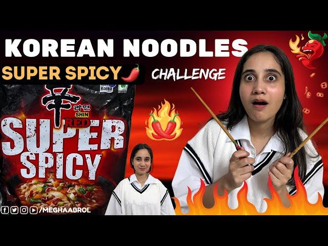 Spicy KOREAN NOODLES   Challenge | Super Spicy ️ | Cabincrew | Megha Abrol Vlogs