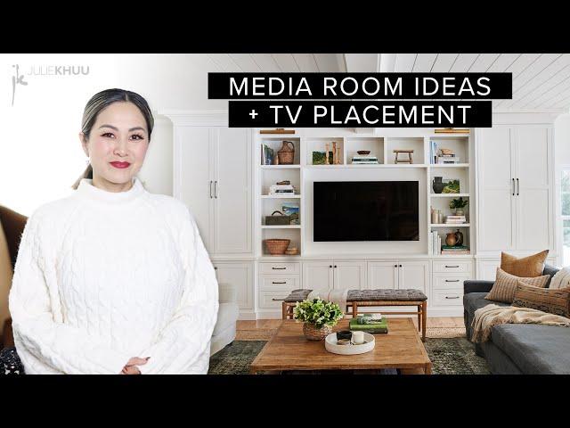 *DESIGNER-APPROVED* Family Room/ Media Room Design Ideas (plus TV Placement tips!)