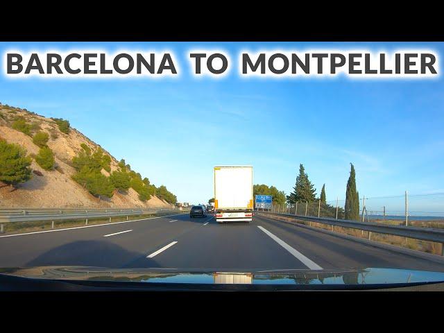 Barcelona to Montpellier - Timelapse Drive 4K