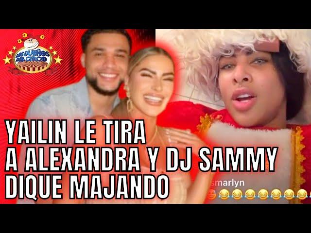 YAILIN LE TIRA A ALEXANDRA Y DJ SAMMY DIQUE MAJANDO DISFRAZADA DE SANTA CON AMIGAS