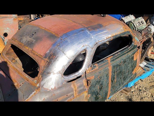 Rat Rod Chevy with Twin Blown Olds.  A short look at the rear of the roof.