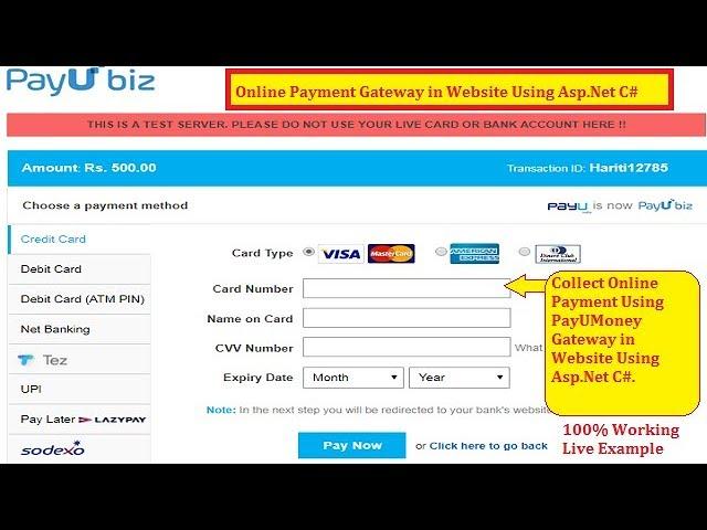 Best Way to Use Online Payment Gateway PayUMoney in Asp.Net Website C# | Hindi | Free Online Classes