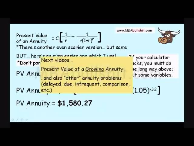  Annuity Calculation in 9 Minutes - Annuities Explained for Present Value of an Annuity Formula
