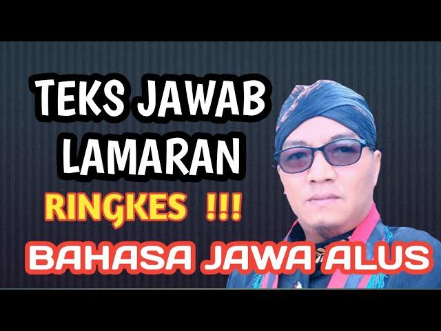 CONTOH TEKS JAWAB LAMARAN Bahasa Jawa Singkat Padat Jelas