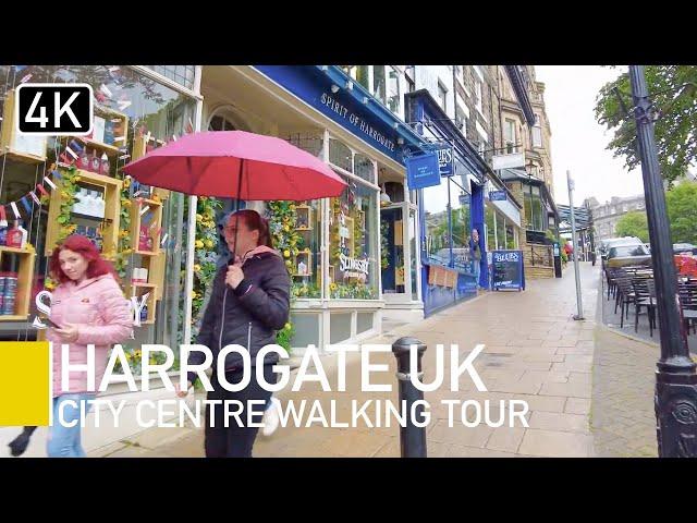 Beautiful Harrogate, UK Summer rain | A Rainy Walk around Harrogate Town Centre