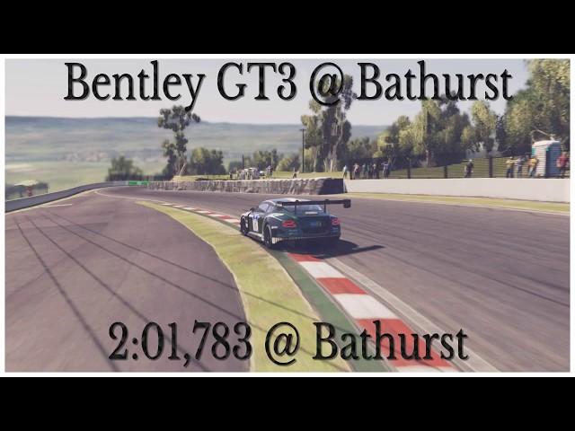 Project Cars Bentley GT3 @ Bathurst 2:01,783 + Setup