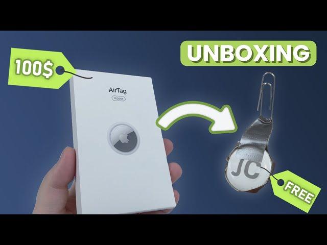 I Spent $100 on APPLE AIRTAGS and Made a FREE Keychain (UNBOXING)