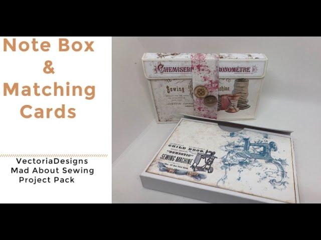 Note Card Box Set - VectoriaDesigns Mad About Sewing Pack