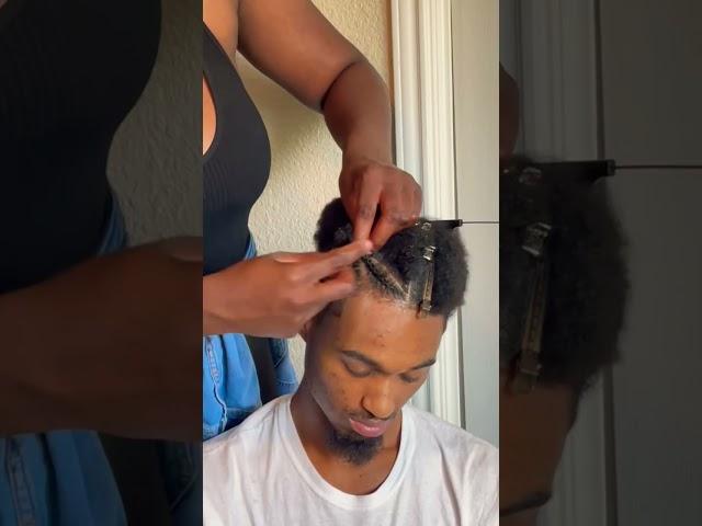 How to braid short hair. #cornrows #menshair