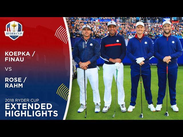 Koepka & Finau vs Rose & Rahm | Extended Highlights | 2018 Ryder Cup