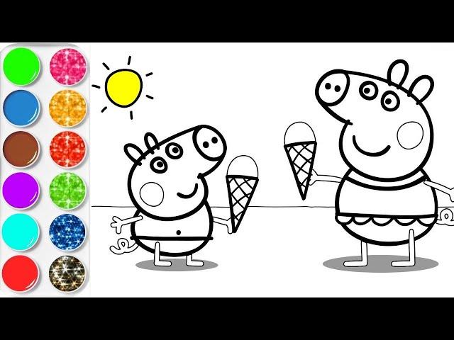 Apprendre à dessiner PEPPA PIG Coloriage et dessin & Planète coloriage