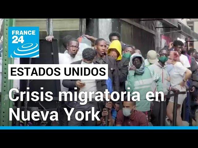 Nueva York atraviesa crisis migratoria por el alto número de solicitantes de asilo • FRANCE 24