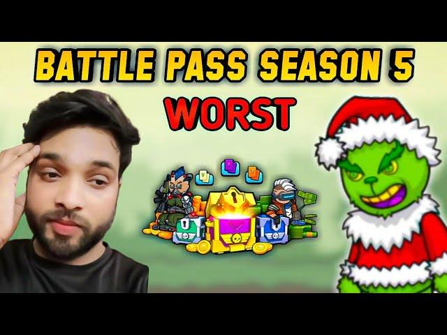 mini militia new battle pass season 5 2025 || Worst battle pass in mini militia