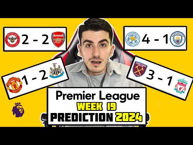 PREMIER LEAGUE WEEK 19 PREDICTION !! LEICESTER CITY VS MANCHESTER CITY 4-1 !