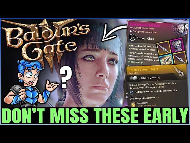 Baldur's Gate 3 - 5 INCREDIBLE Early Legendary Items, Weapons & Armor - Best Shar Temple Gear Guide!