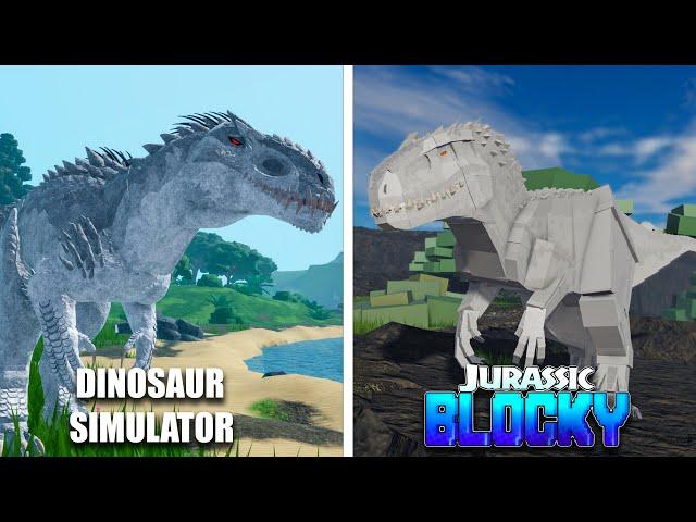 Jurassic Blocky VS Dinosaur Simulator INDOMINUS REX Comparison!