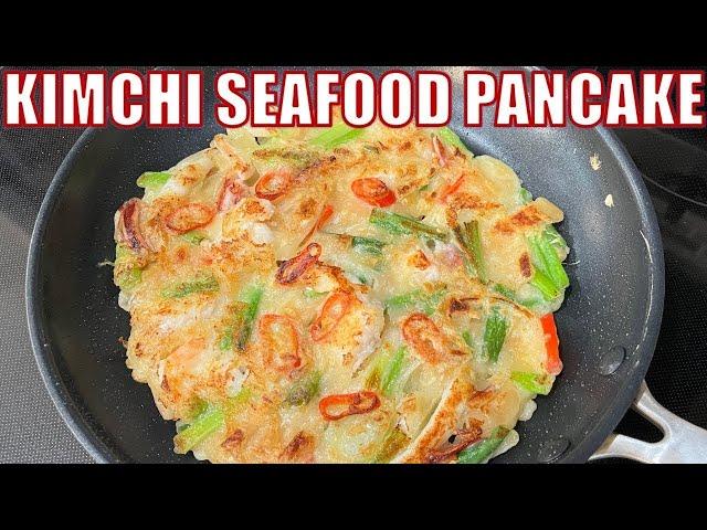 My Favorite Kimchi seafood pancake recipe! | 김치해물파전