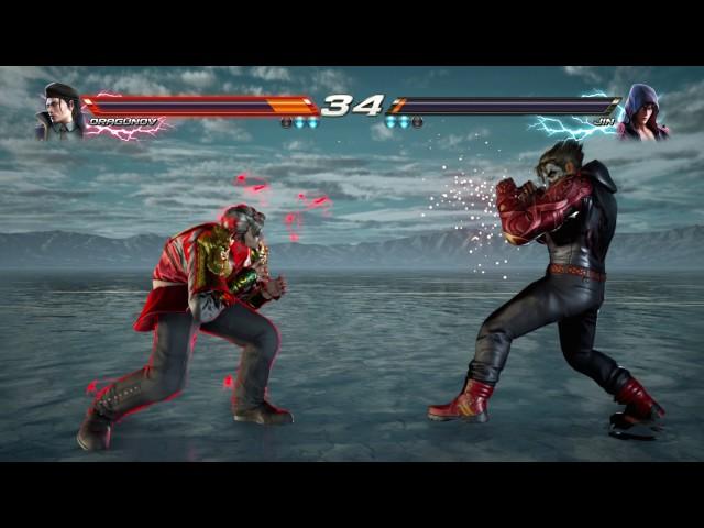 Tekken 7 (PS4) Dragunov Vs Jin Gameplay - INFINITE AZURE Stage [1080P 60FPS] Full Game Build