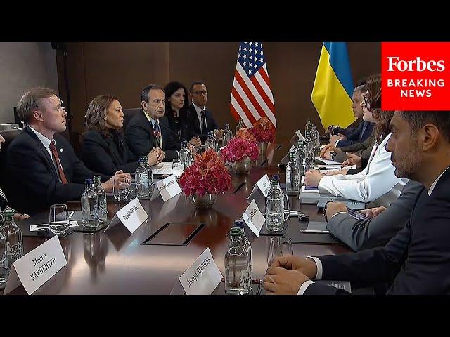 VP Kamala Harris Touts 'Unwavering' Support For Ukraine In Meeting With Zelensky In Switzerland