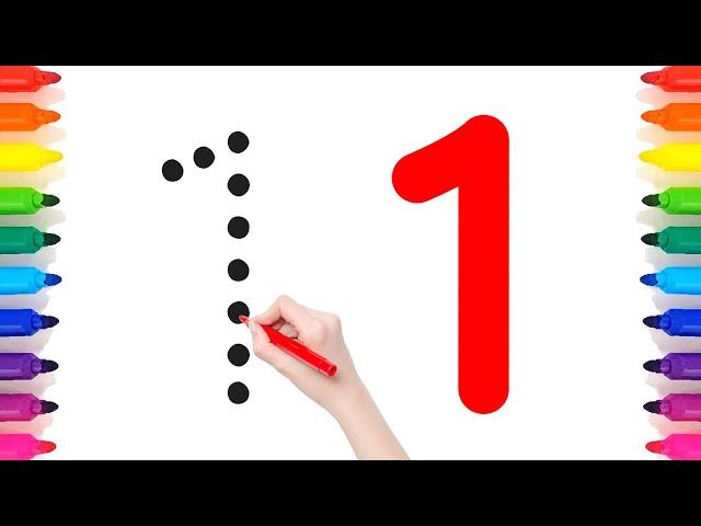 Learn the Numbers in English from 1 to 10 | write numbers for kids