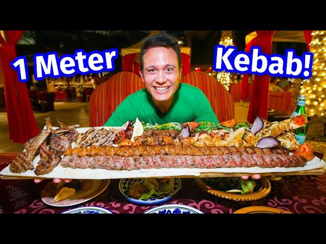 Middle Eastern Food Buffet!! 1 METER KOFTA KEBAB - All You Can Eat!!