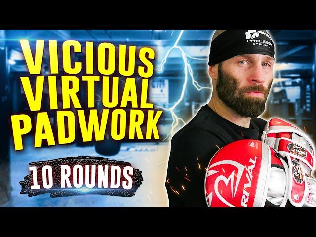 Virtual Padwork | 10 Rounds of Boxing Combinations | Home Workout