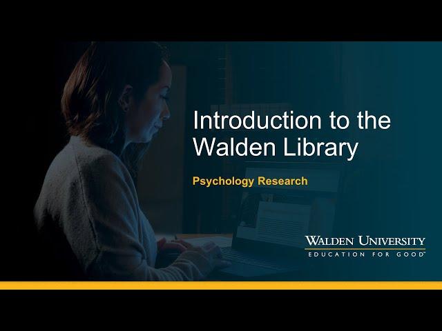 Webinar: Introduction to Psychology Library Research