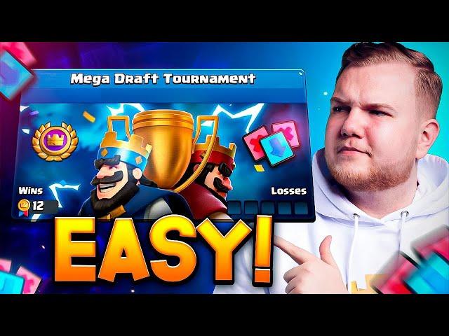 100% WINRATE IN MEGA DRAFT TOURNAMENT! - Clash Royale